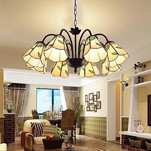 Tivani Chandelier - Blue tiffany 3 heads