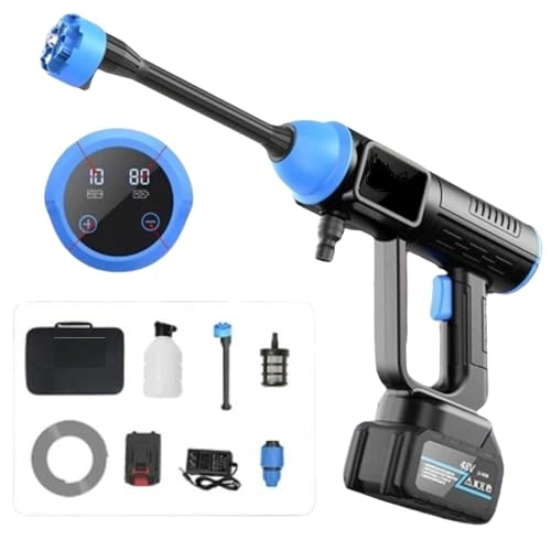 Cordless Portable Pressure Washer Gun - 48V 12000mAh 6 Spray Modes