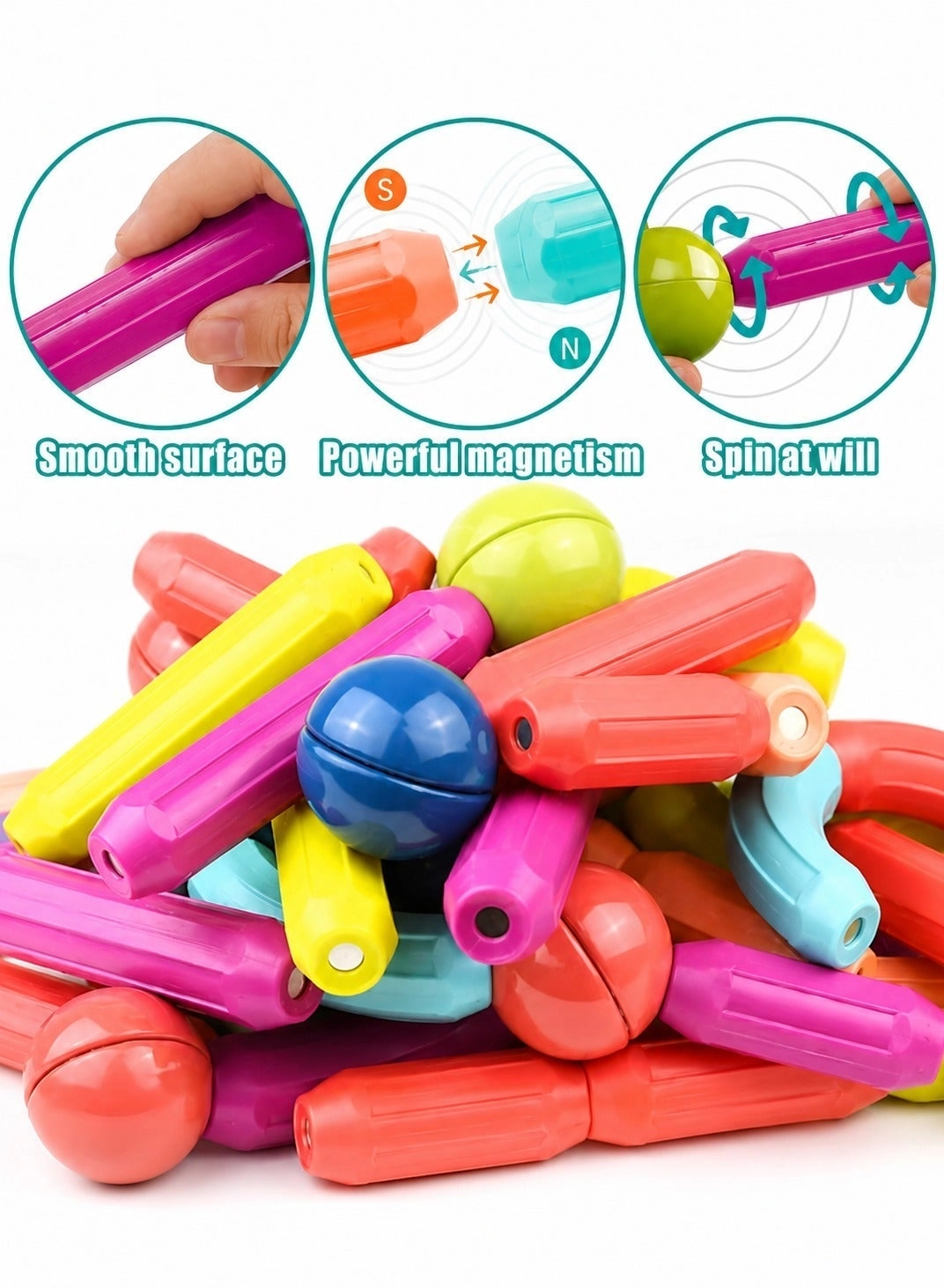 Magnetic Sticks Building Set - 30 pcs