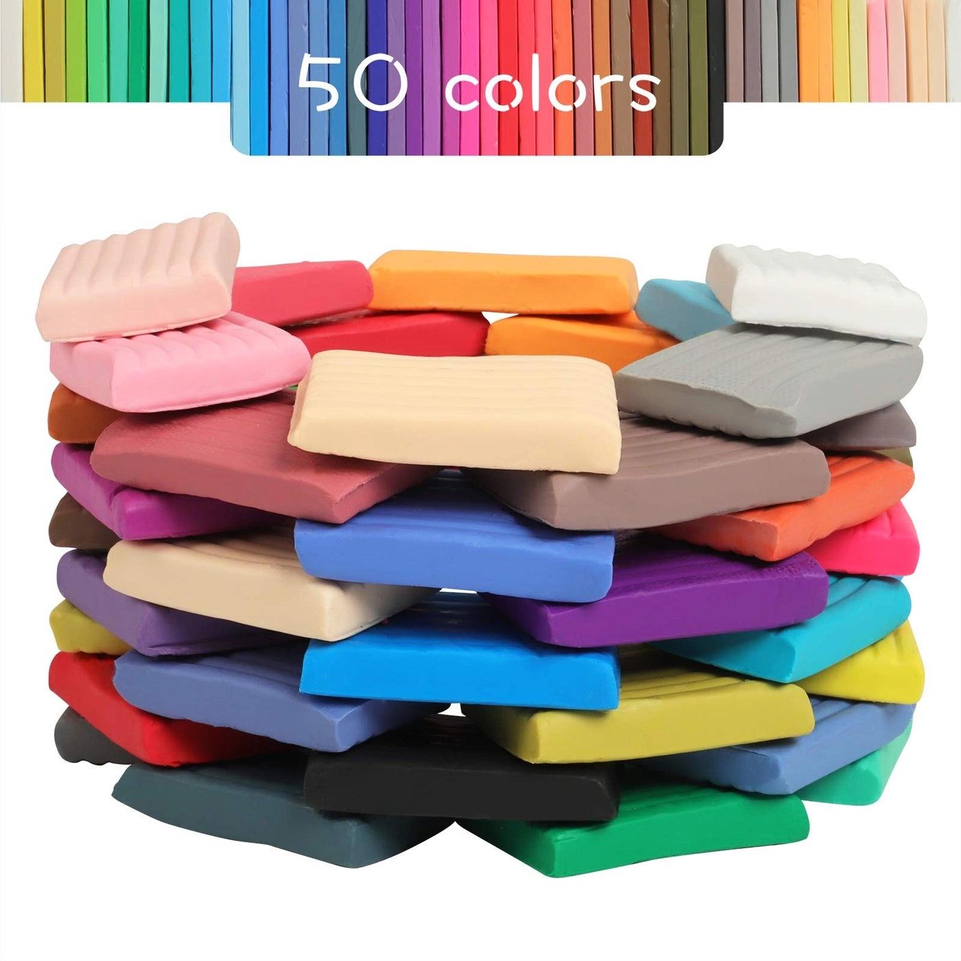 Polymer Clay - soft polymer clay 1344g 50pcs.