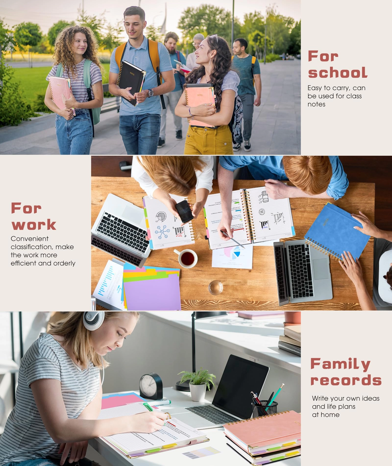 Spiral Notebook Large Hardcover - Lined 150 Sheets