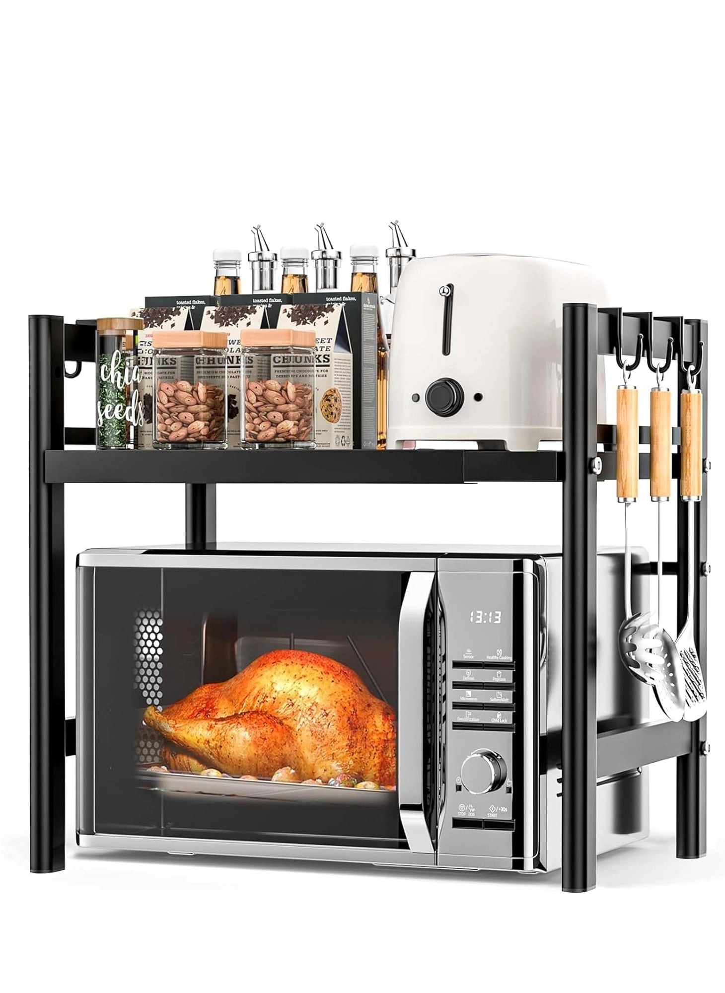 Yoawllty 2-Tier Expandable Over the Microwave Oven Rack
