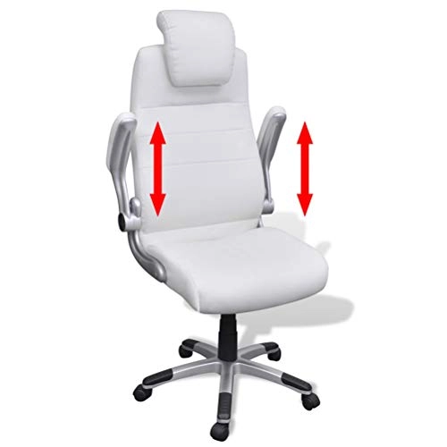 Desk Chair - PU Leather Brown High Back