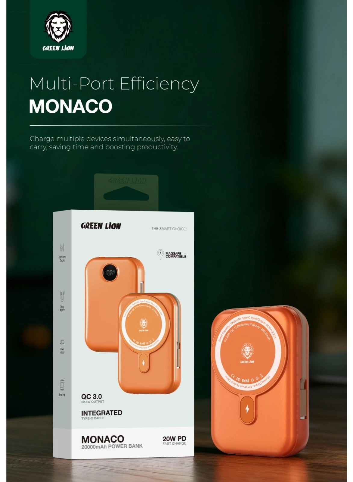 Monaco - 20000mAh Wireless Charging