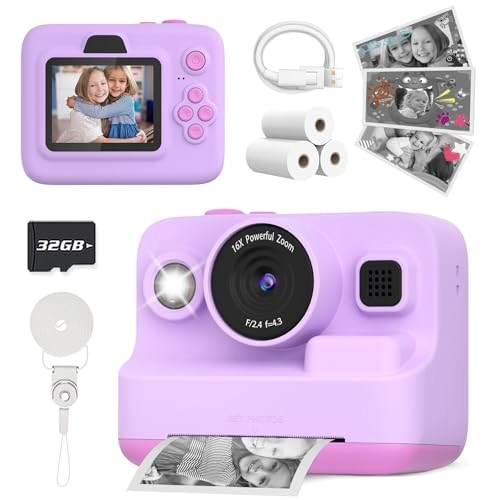 Instant Print Camera - 2.4in 1080P 32G