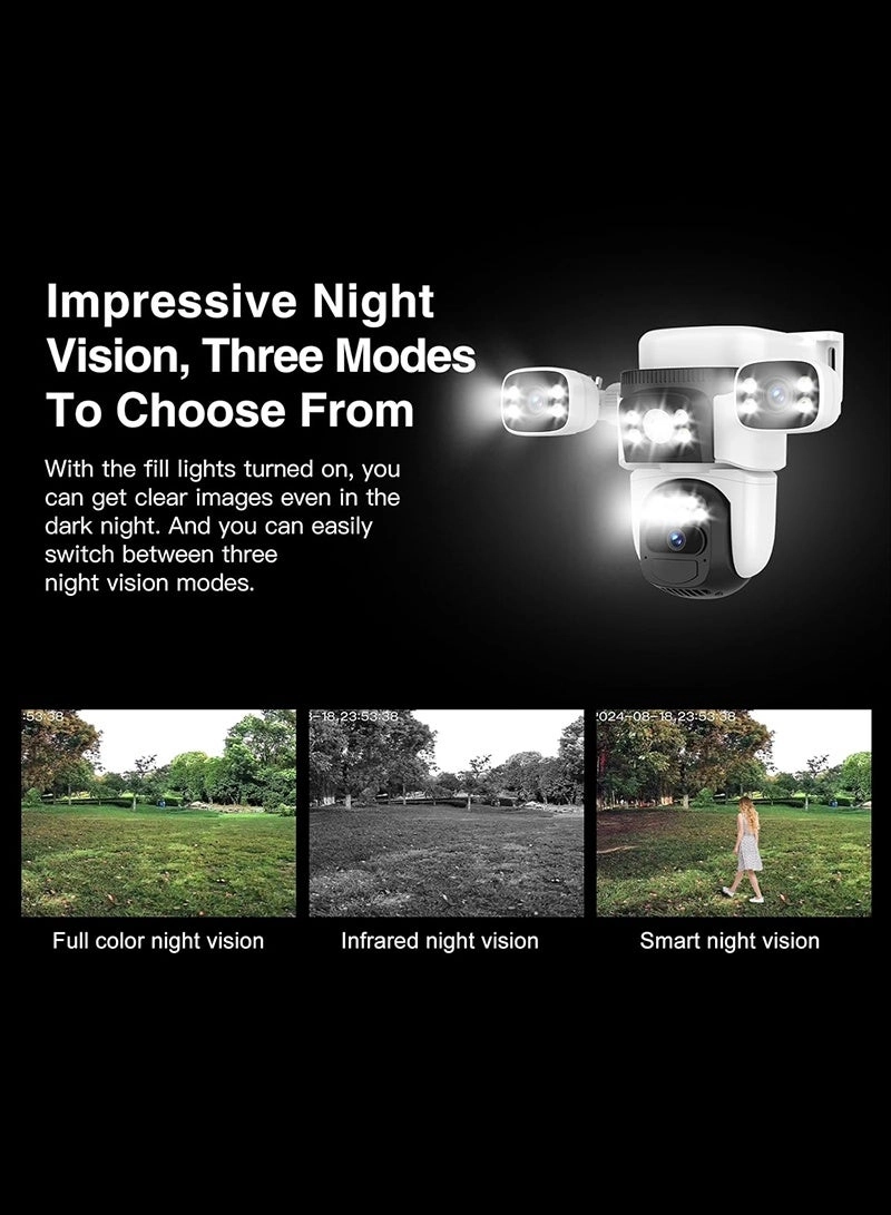 Triple Lens SIM PTZ Security Camera 2K