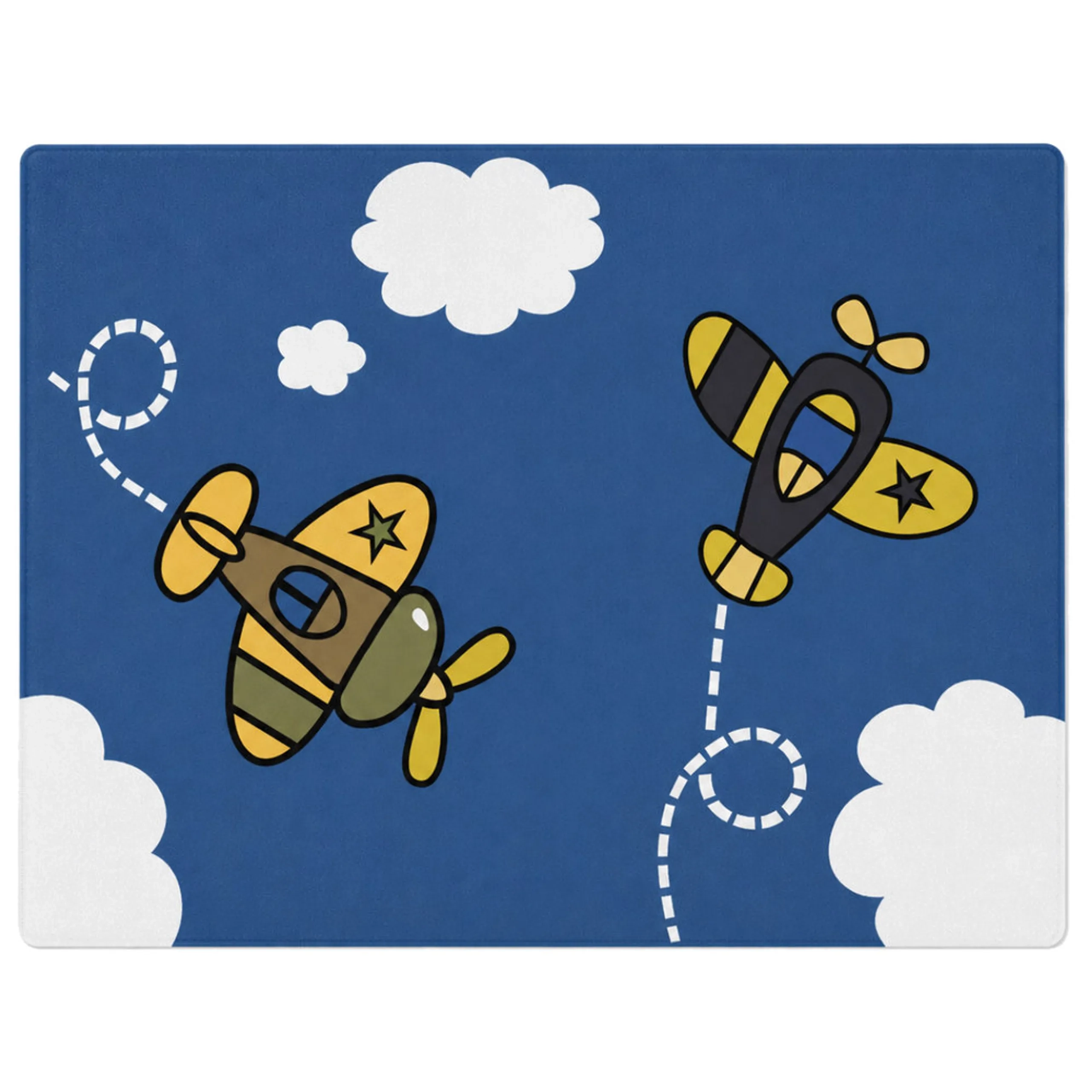 Plane and Hot Balloon Cushion Play Mat - 0 month