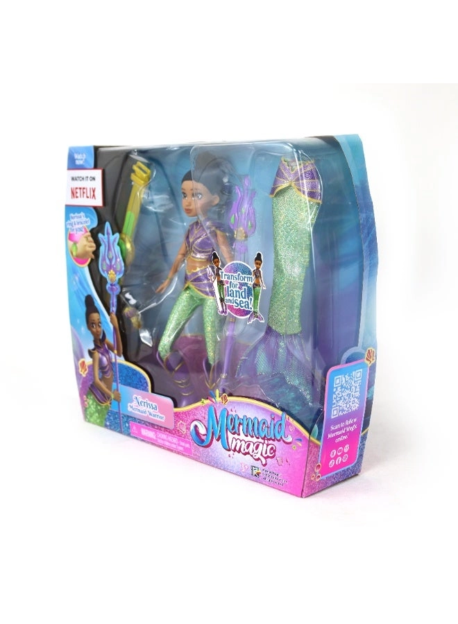 Nerissa Warrior Doll - 9-Inches Land and Sea Transformation Ages 3+