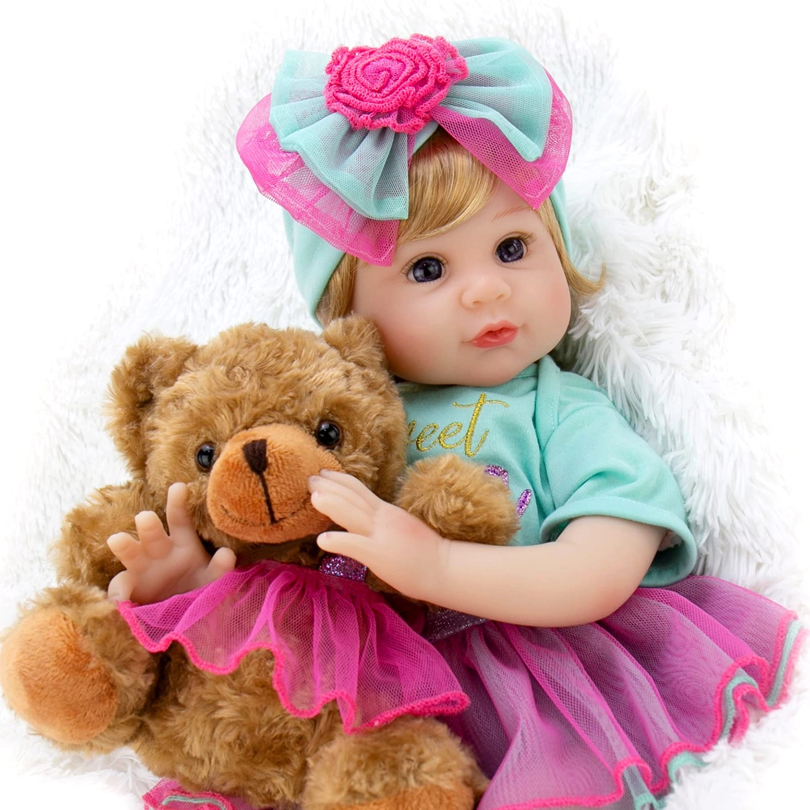Reborn Baby Doll - 22 inch Vinyl Girl Ages 3+