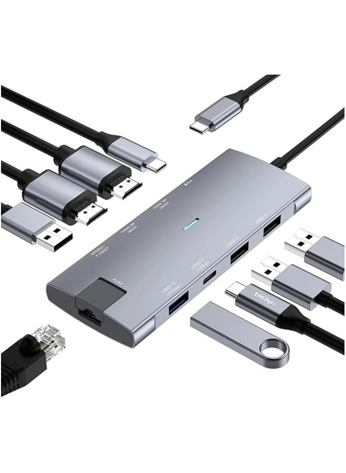 Green Tiger USB C Hub - MacBook Pro/Air iPad Pro M2 M1,XPS,Chromebook