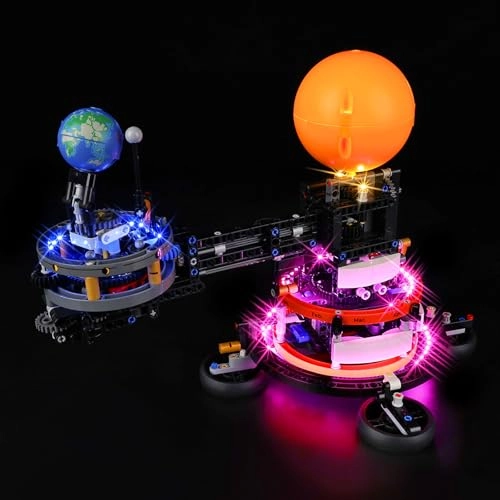 LED Light Kit - ABS Technic Planet Earth and Moon in Orbit for LEGO 42179 Building Model Set Classic Version