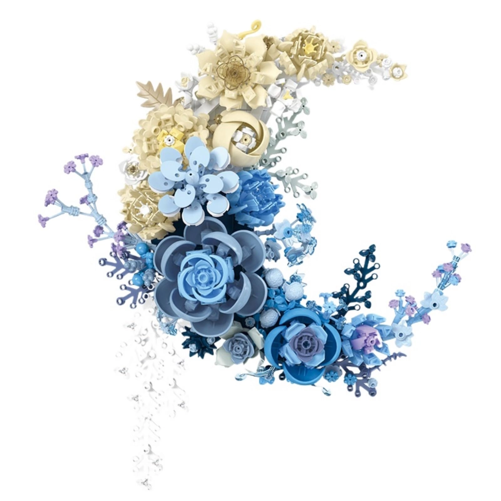 Flower Bouquet Building Set - Moon Flower Yellow Floral