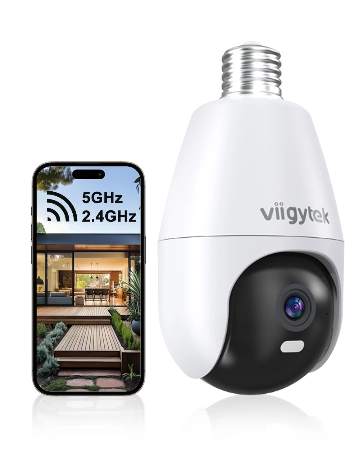 Viigytek Light Bulb Security Camera 2K