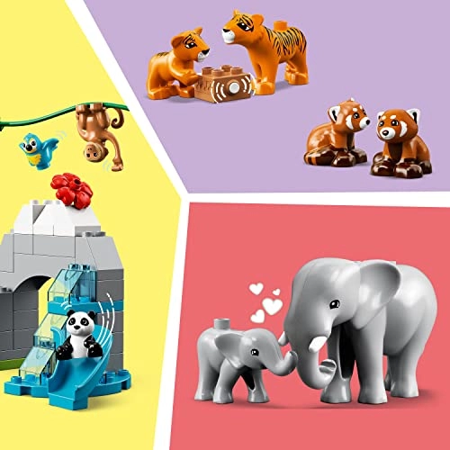 Wild Animals of Asia (10974) - Bricks Set with Panda & Elephant and Sound Brick
