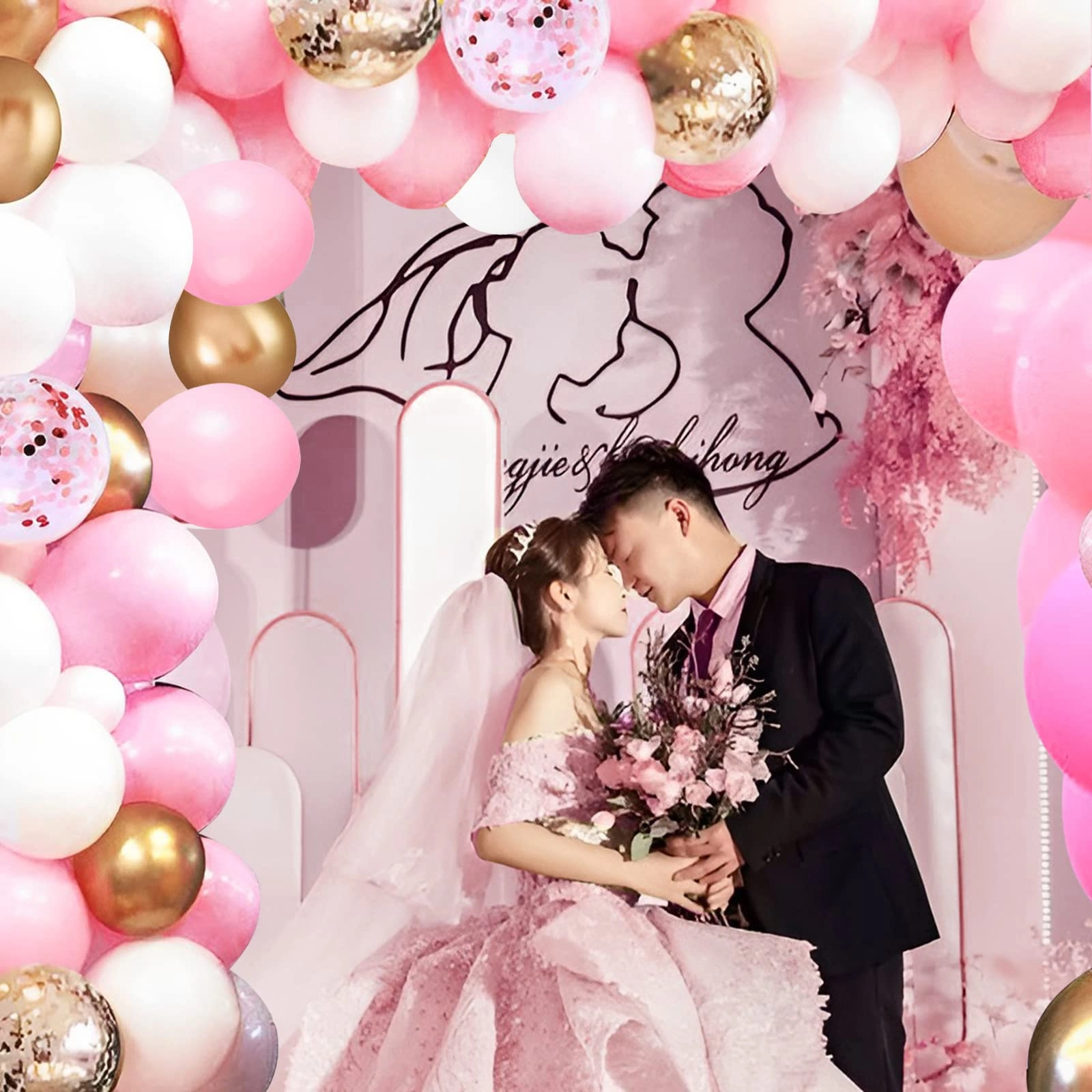 Confetti Latex Balloons - 60Pcs Anniversary Baby Shower Birthday Wedding