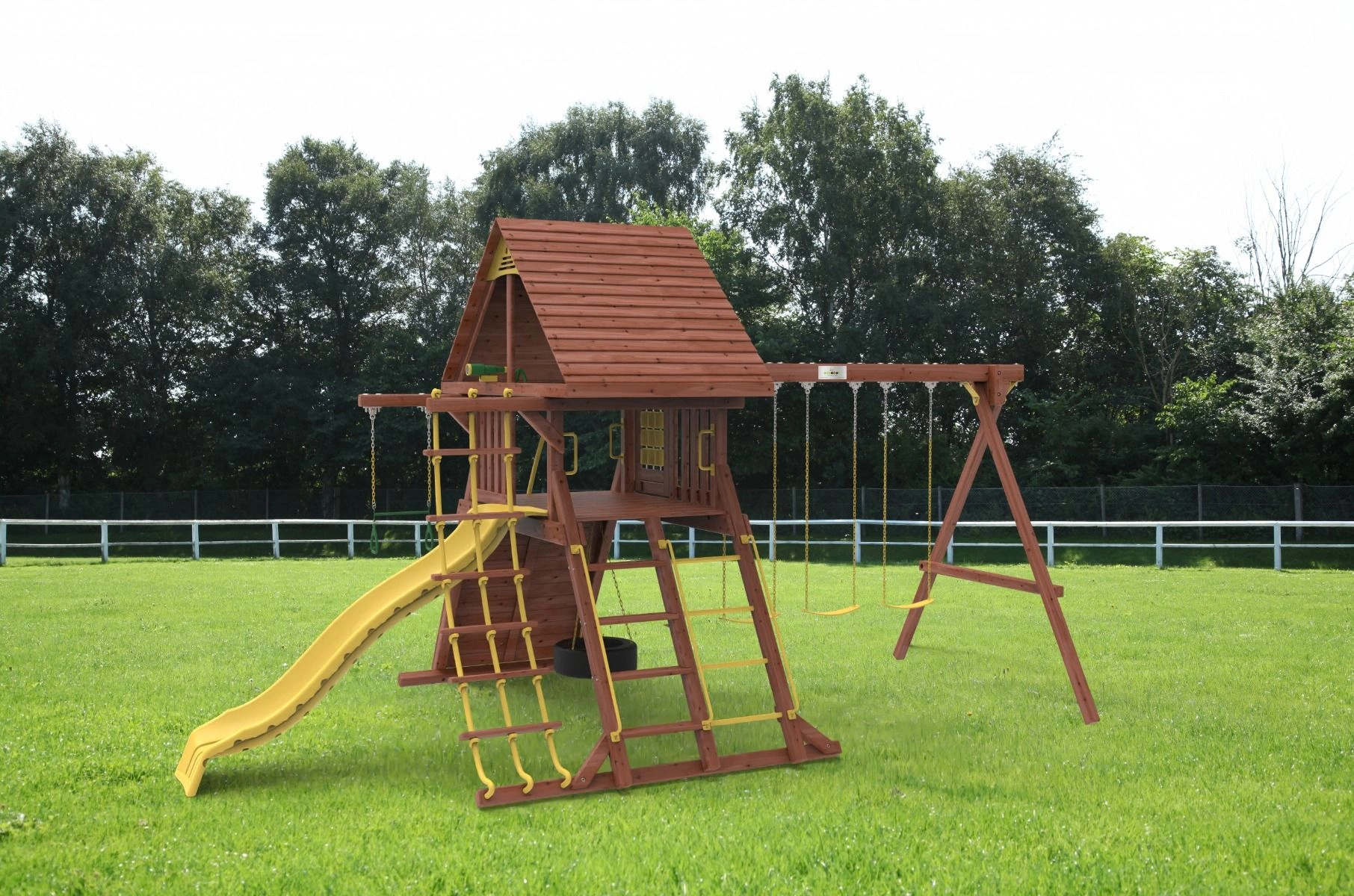 Discovery Den - 3 swings Wave slide