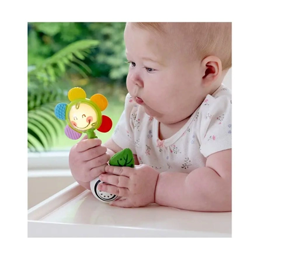 Shake And Sparkle Flower Rattle - 0 months