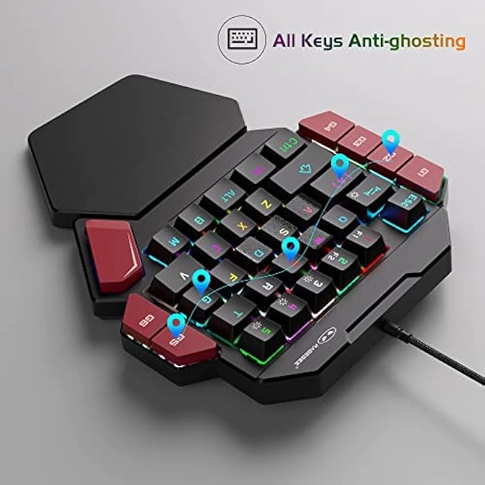 ONE HANDED PROFESSIONAL GAMING KEYBOARD - USB