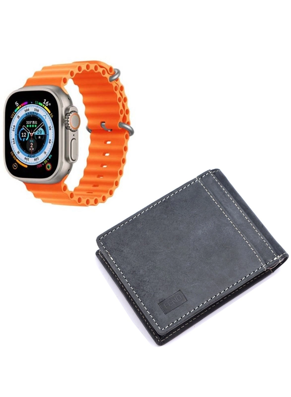 FEND Smart Watch Ultra + Leather Wallet