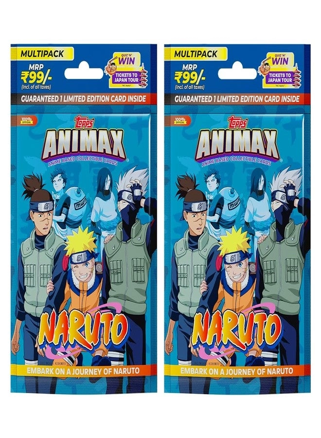Topps Animax 2024 Official Naruto Collectible Card Game - English 20pcs Multipack of 2