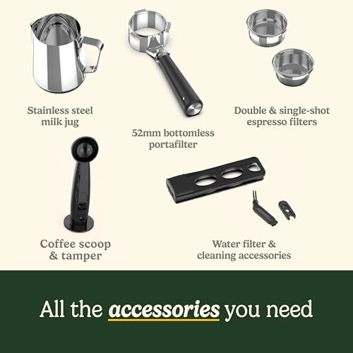 Slim Espresso Maker - 1.5L 15 Bar Integrated Milk Frother