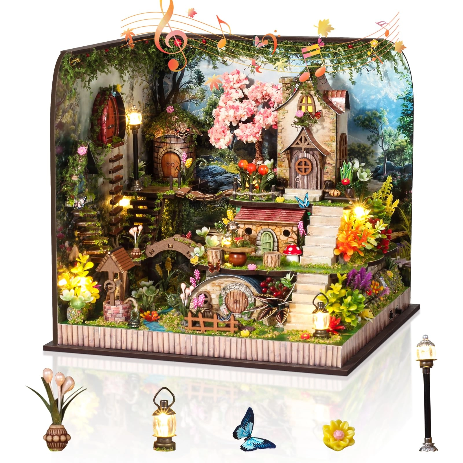 PINYUE Miniature Dollhouse Kit - Music