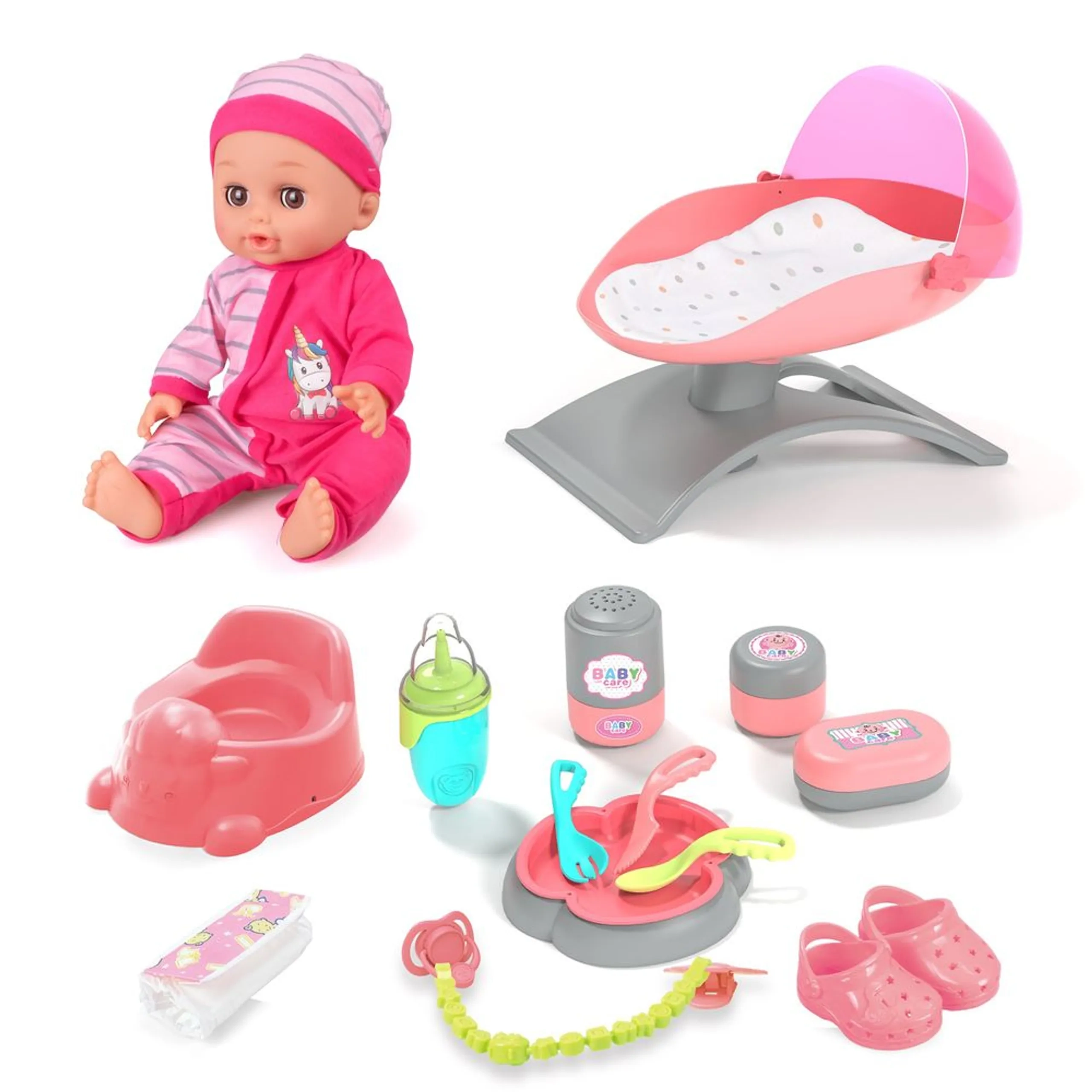 Sweet Shaker Doll Set - 14" Vinyl Head Ages 3+