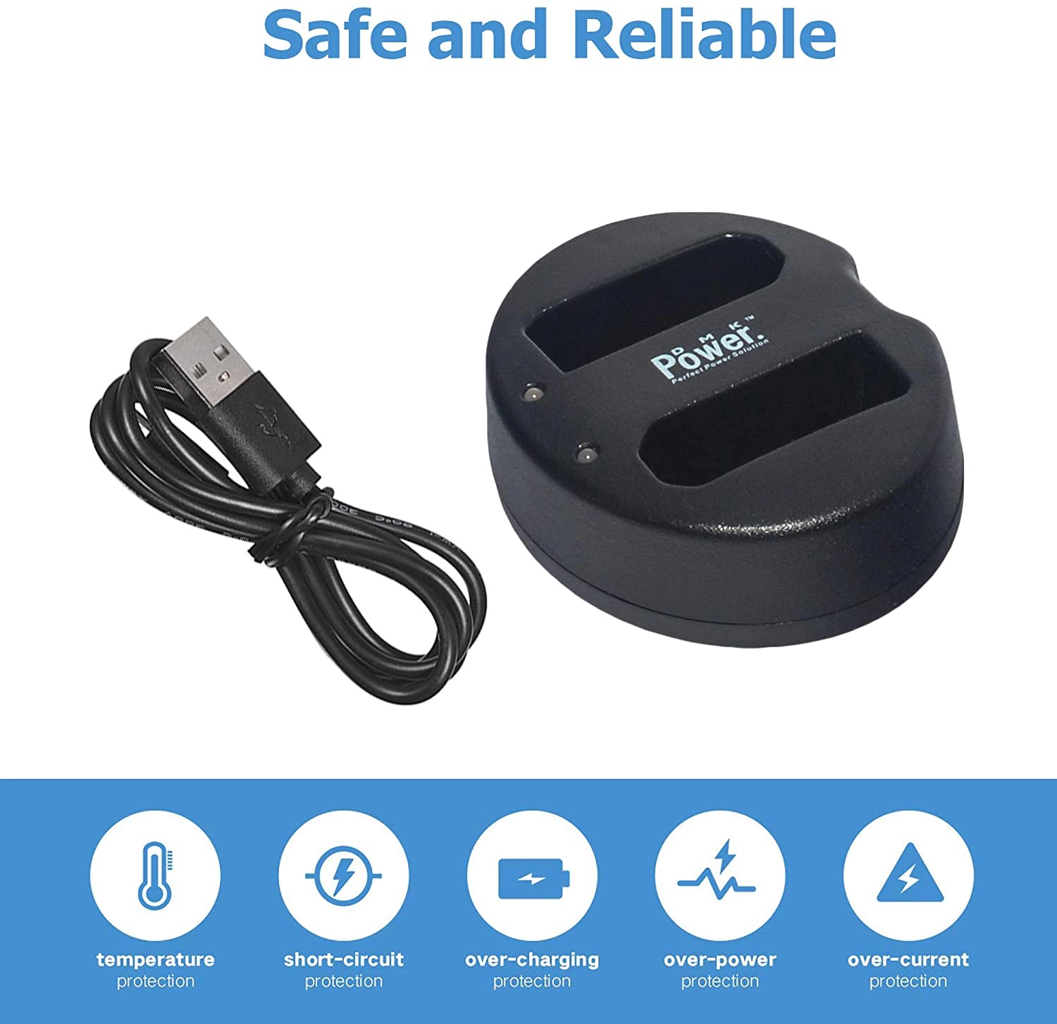 EN-EL14 EN-EL14A Replacement Battery - 2 Pack + Dual USB Charger