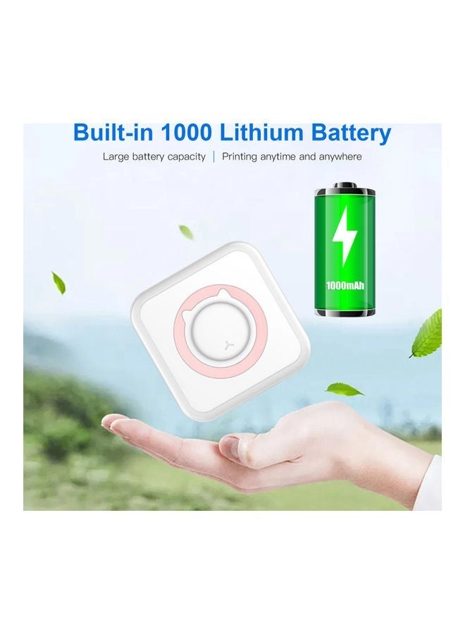 Wireless Mini Photo Printer White/Green