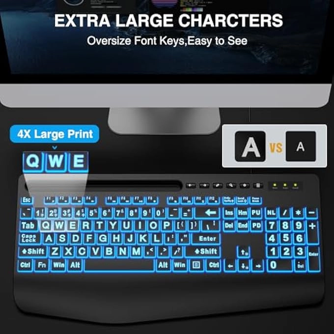 LARGE PRINT BACKLIT KEYBOARD