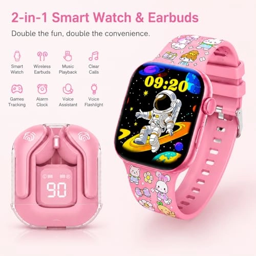 Kids Smart Watch + Wireless Earbuds 45.7mm GPS