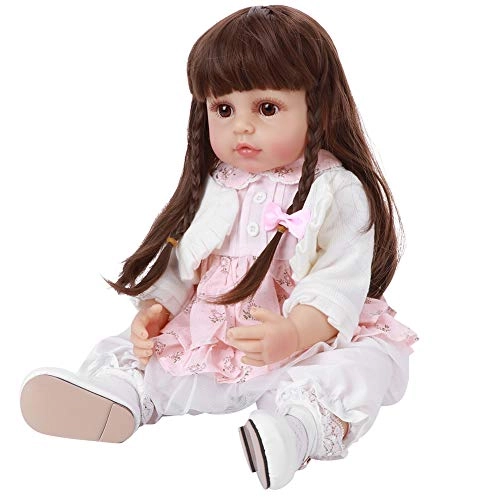 Simulation Baby Doll - 55cm brown hair Ages 12 months+
