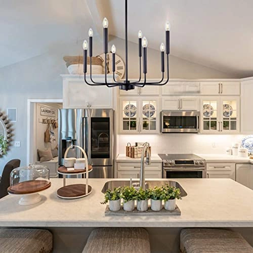 Modern Black Chandelier - Dimmable