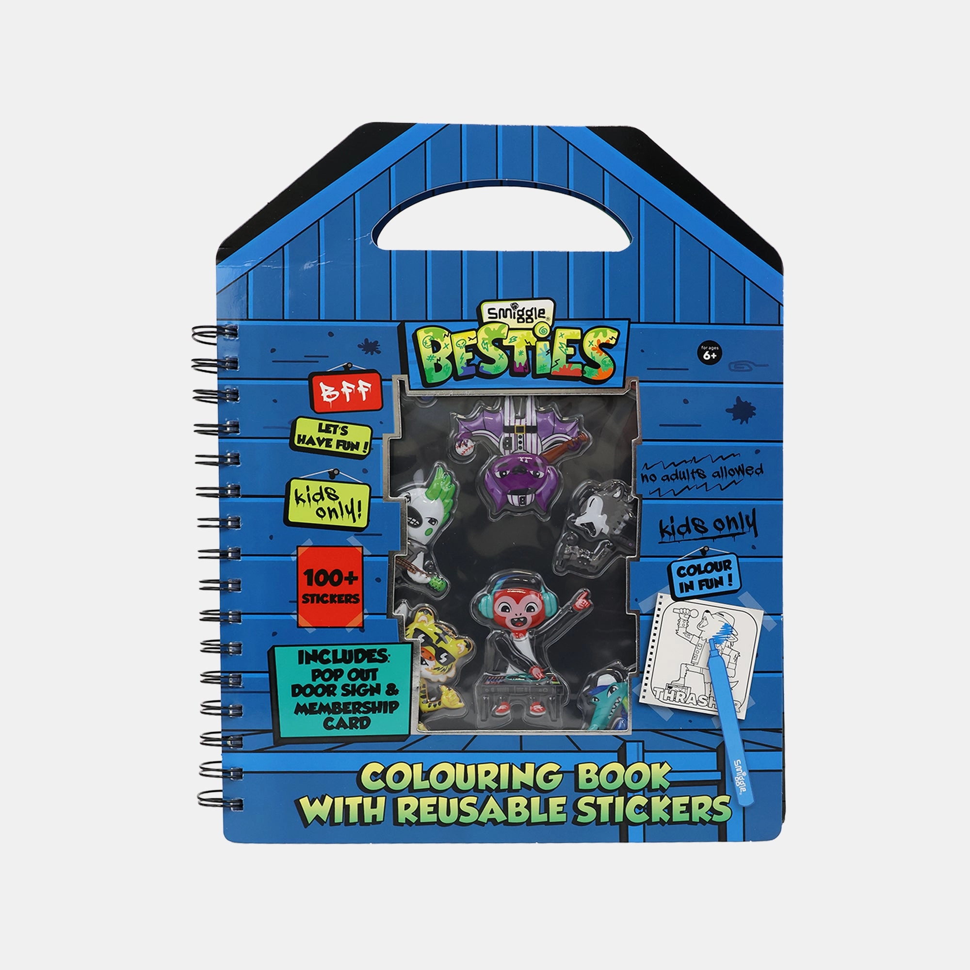 Smiggle Besties Sticker Book Reusable 100 pcs