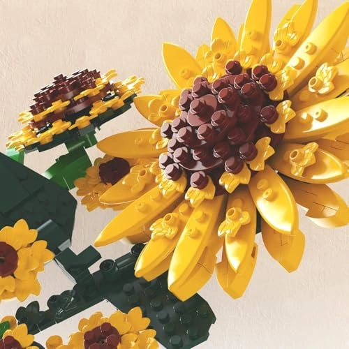 3D Picture Building Block Kit Sunflower - 6+ years 666 pcs