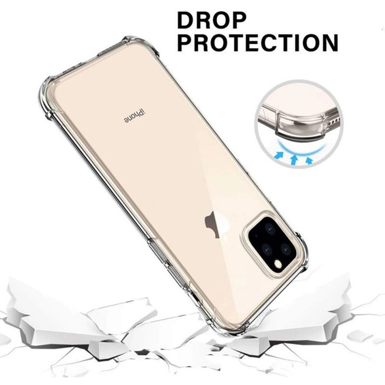 TR-IPHC296 Transparent Clear Cover for iPhone 11 Pro Max