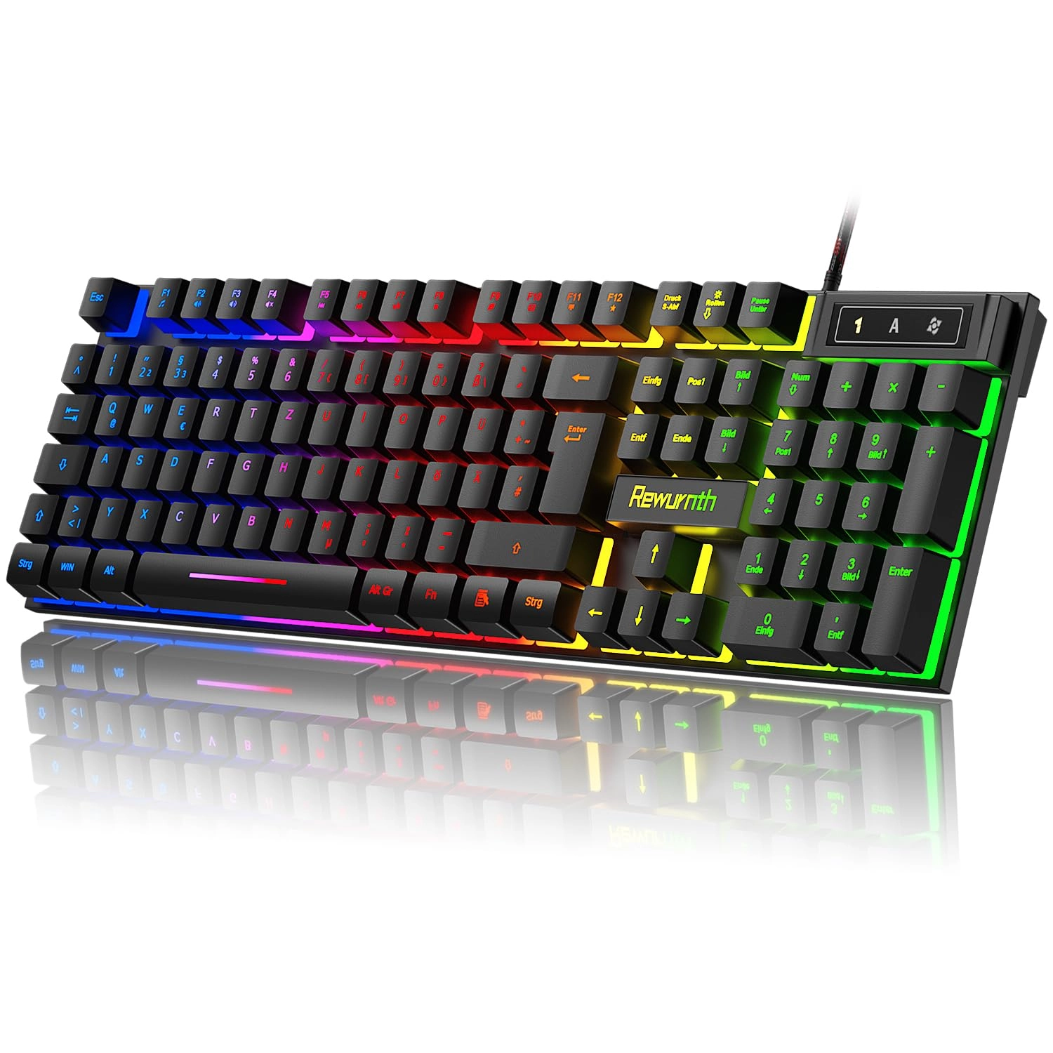 Rewurnth Gaming Keyboard - QWERTZ Wired