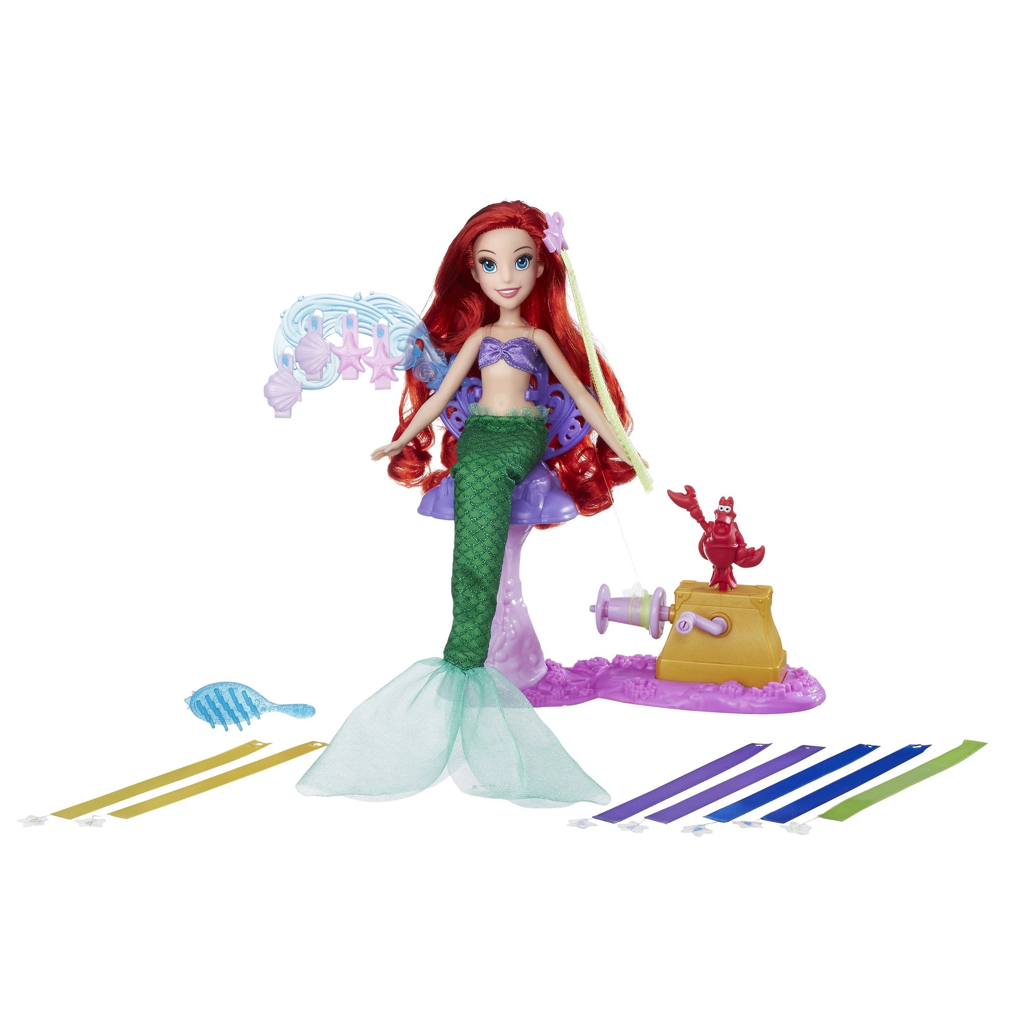 Hasbro Ariels Royal Ribbon Salon - Red Hair Fashion doll