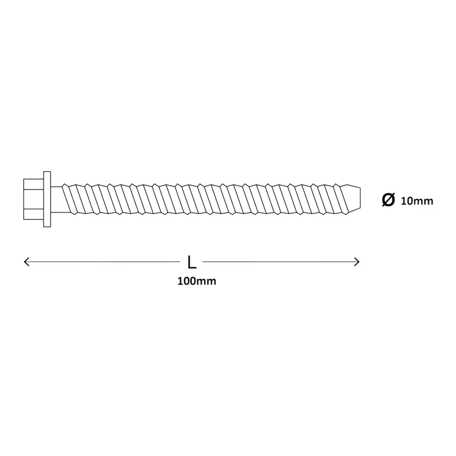 Hex Concrete Screw - 10 cm 1.0