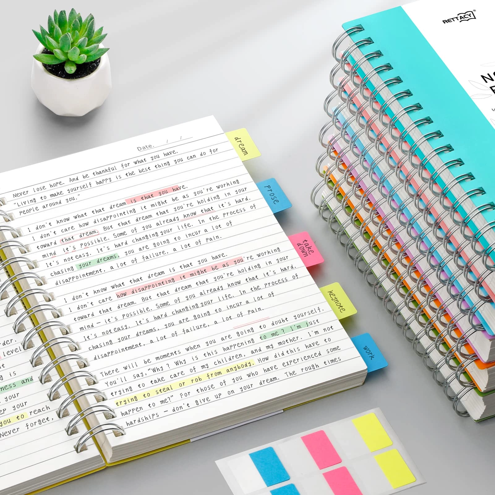 Wirebound Notebook B5 Spiral - Lined 300 Pages