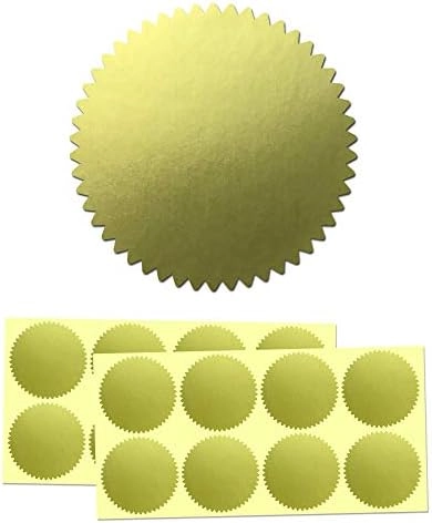 MZA STORES Foil Seal Stickers - 200 2" Diameter