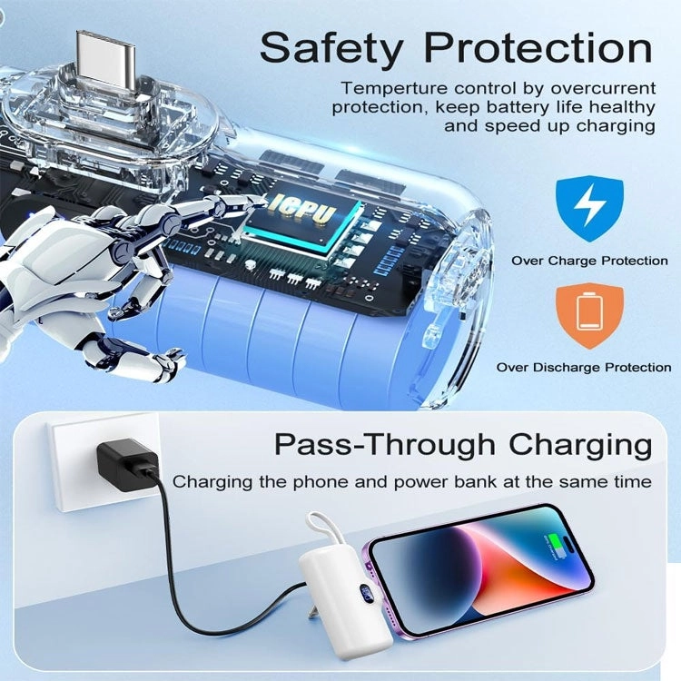 Pocket-Size Power Bank - 5000mAh Fast Charging