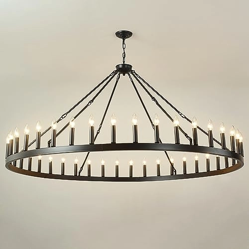 Wagon Wheel Chandelier - 12" 20" 39"