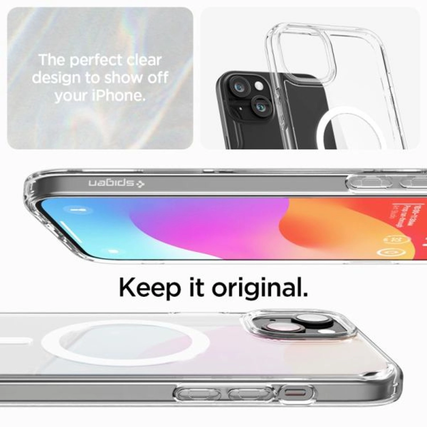 Crystal Hybrid Back Cover for iPhone 15