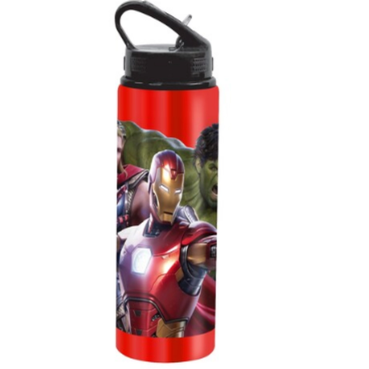 Avengers Gamer Verse Water Bottle - Flip Straw Aluminium 600 ml
