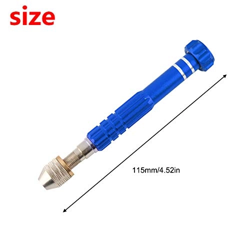 Precision Pin Vise Hand Drill - Manual 3-Jaw Chuck 0.5mm-3mm
