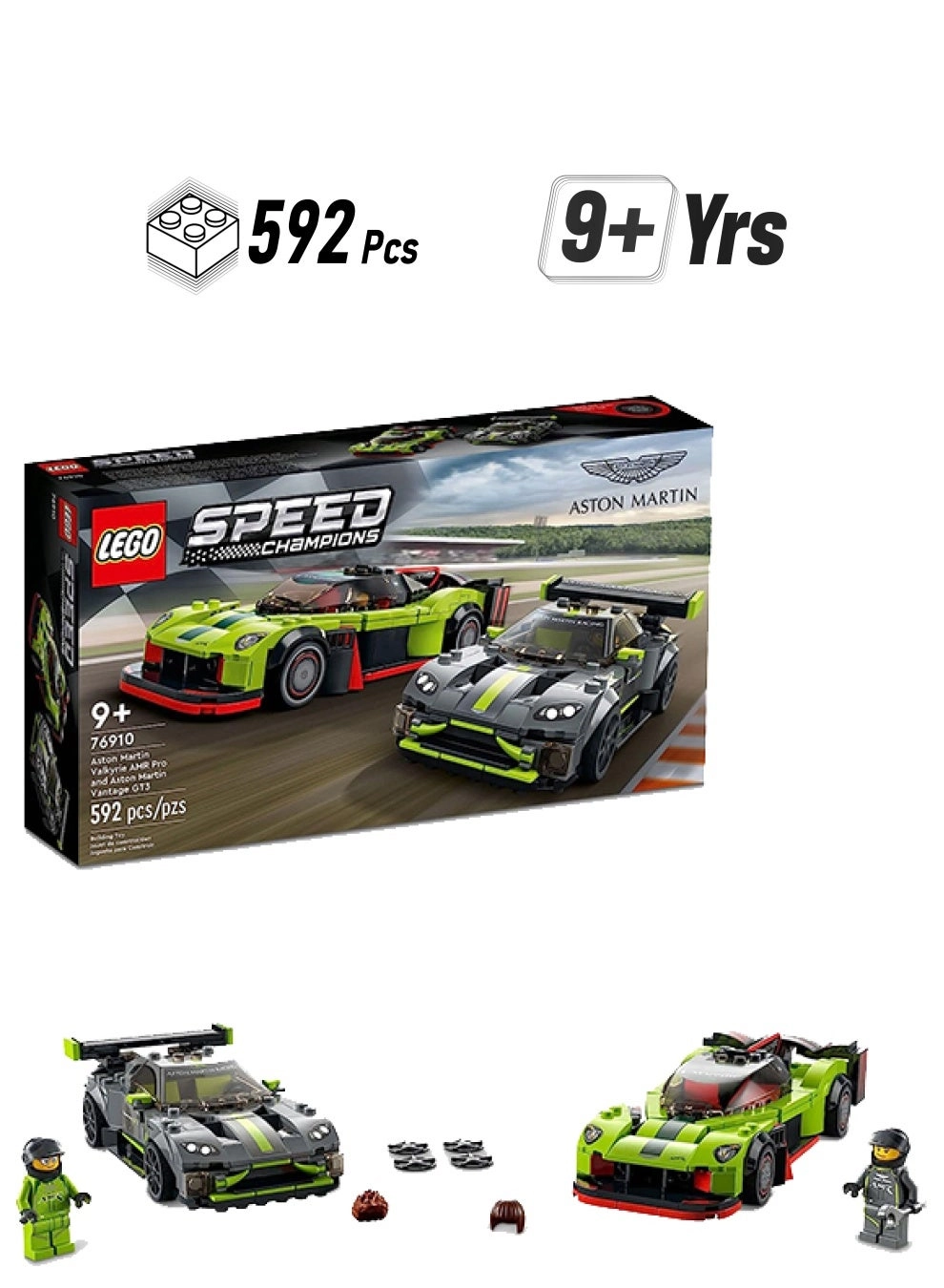 Aston Martin Valkyrie AMR Pro + Aston Martin Vantage GT3 (76910)