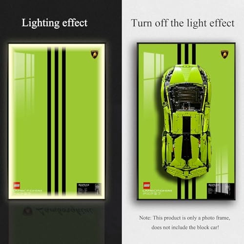 Display Wall Mount for LEGO 42115 Lamborghiini SIiAN - Acrylic, Aluminum Automobile