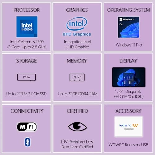 V15 - 15.6'' Celeron N4500 32GB DDR4 1000GB SSD