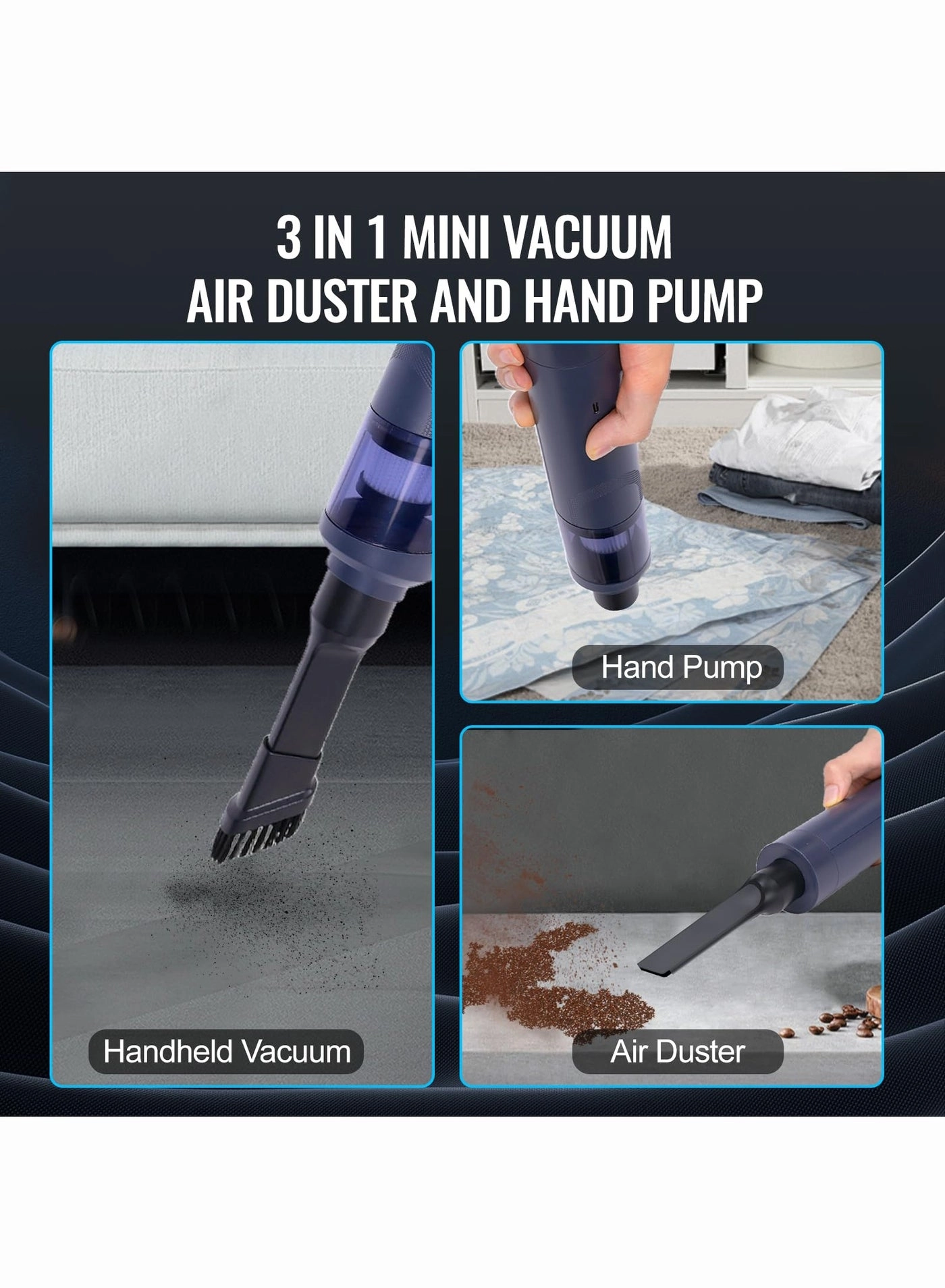 Mini Car Vacuum - 4000mAh
